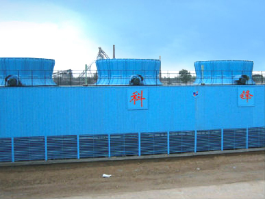 Fiberglass cross flow cooling tower