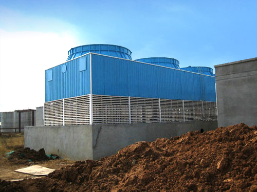 Fiberglass cross flow cooling tower