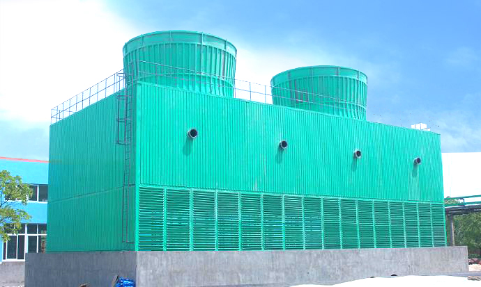 Hollow spray cooling tower